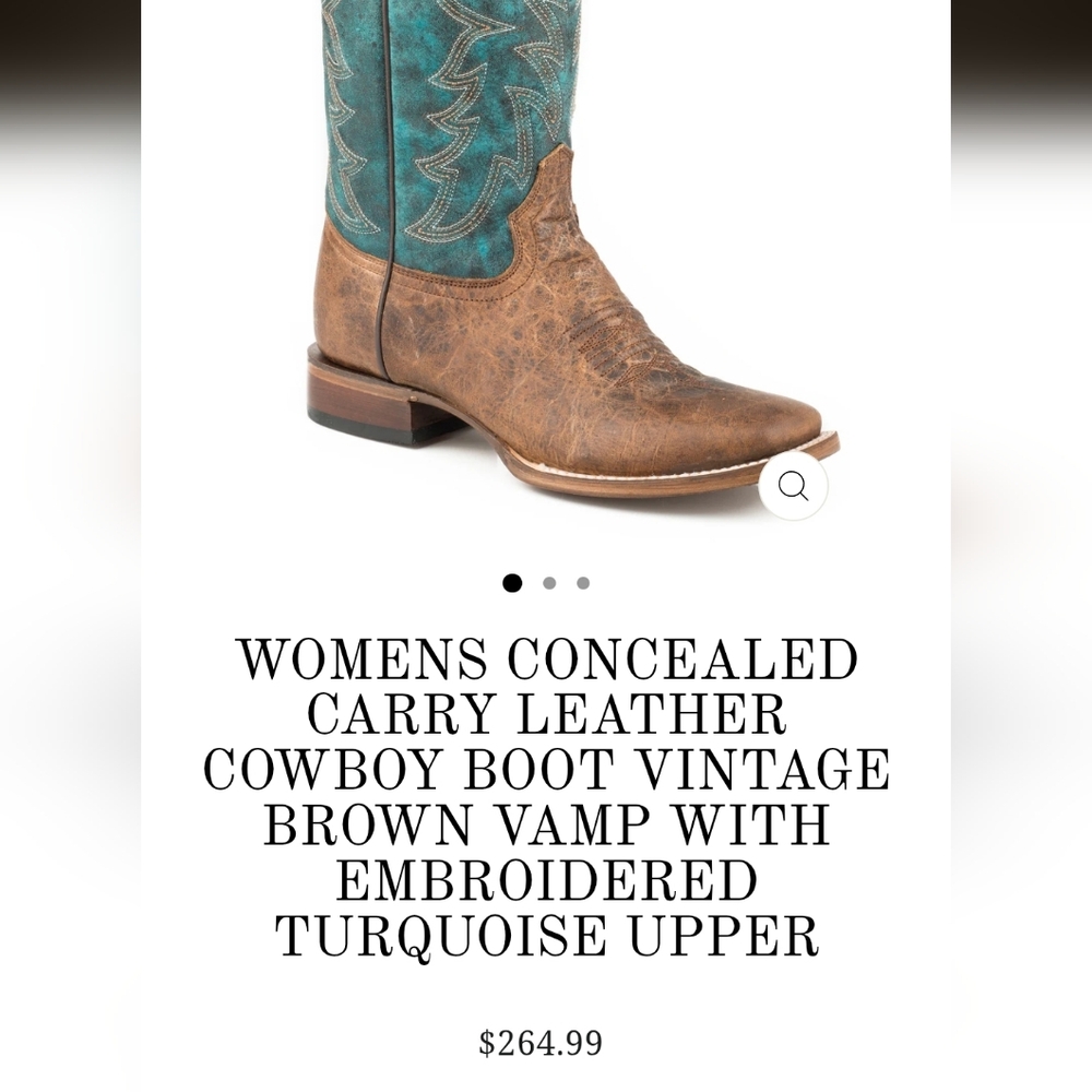 Women's Roper Concealed Carry Leather Boots